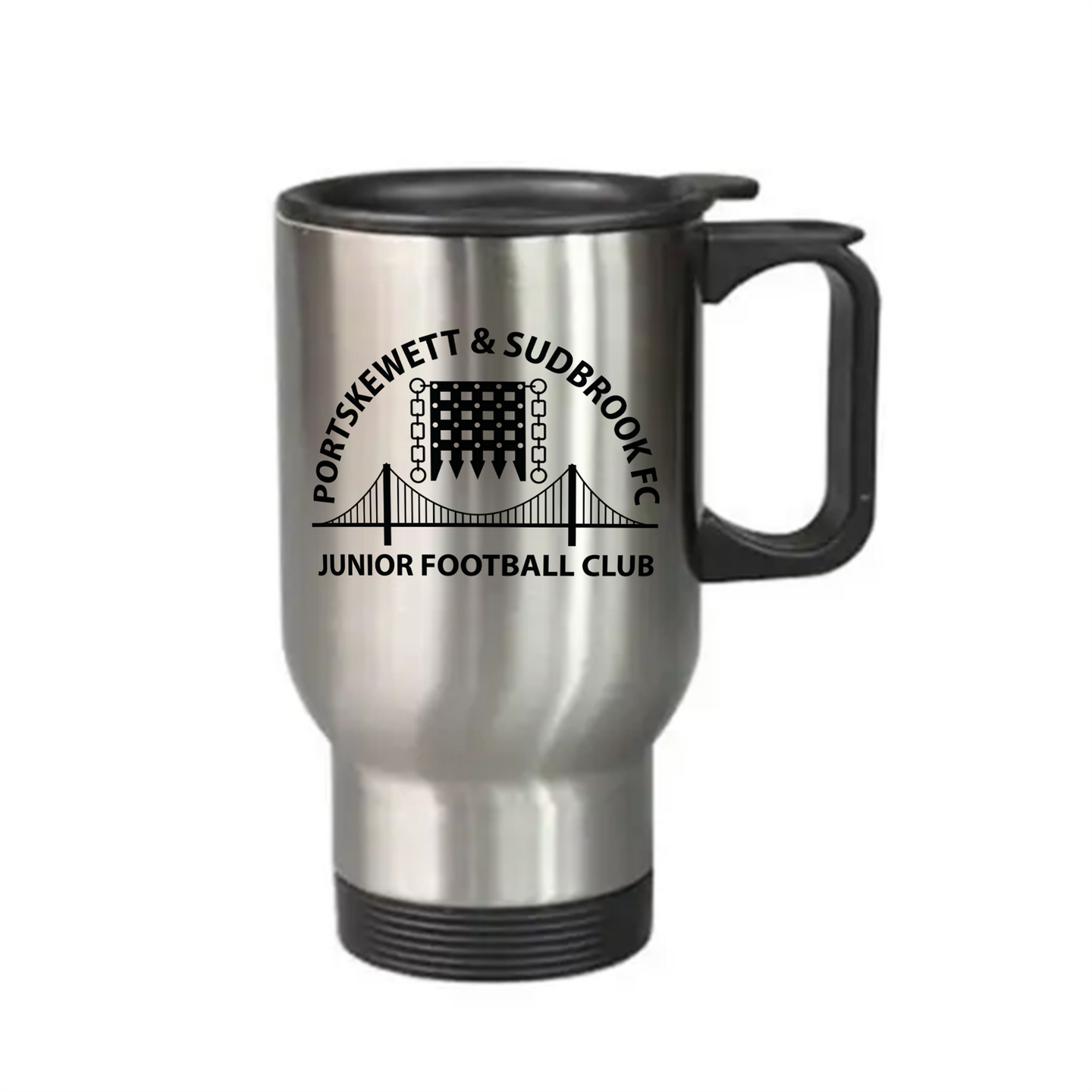 Portskewett & Sudbrook Junior JFC Stainless Steel Travel Mug