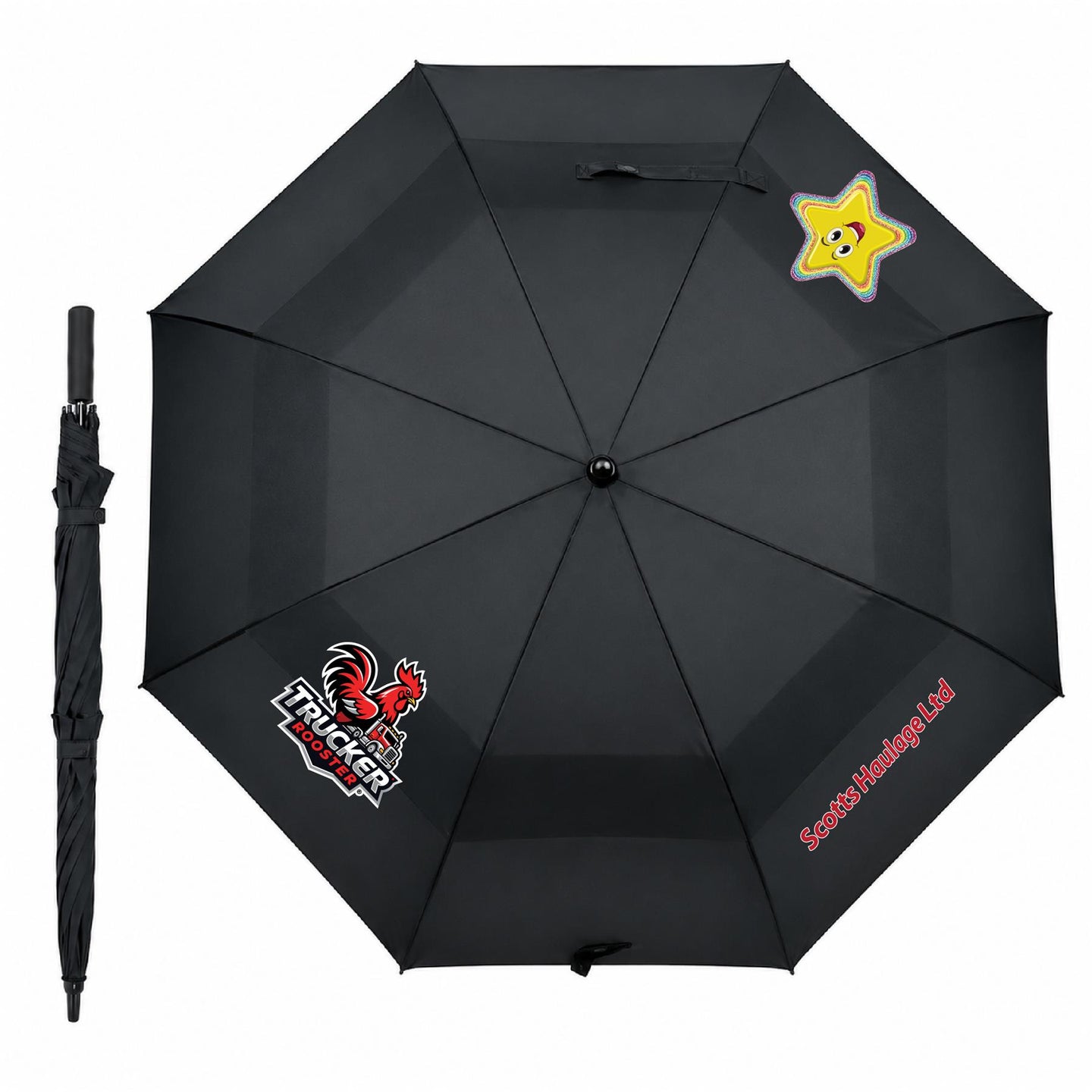 Trucker Rooster Golf Umbrella