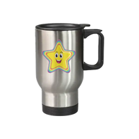 Trucker Rooster Sublimation 14oz Stainless Steel Travel Mug