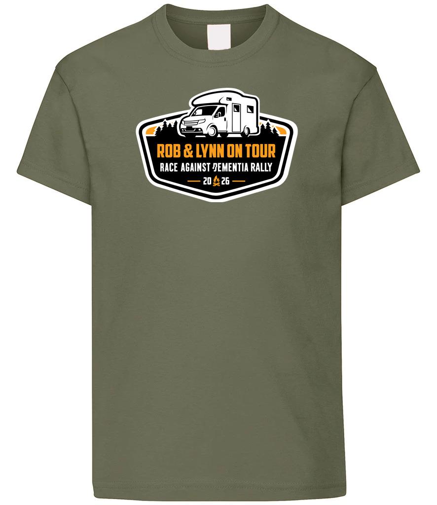 Rob & Lynn on Tour Race Against Dementia 2026 T-Shirt
