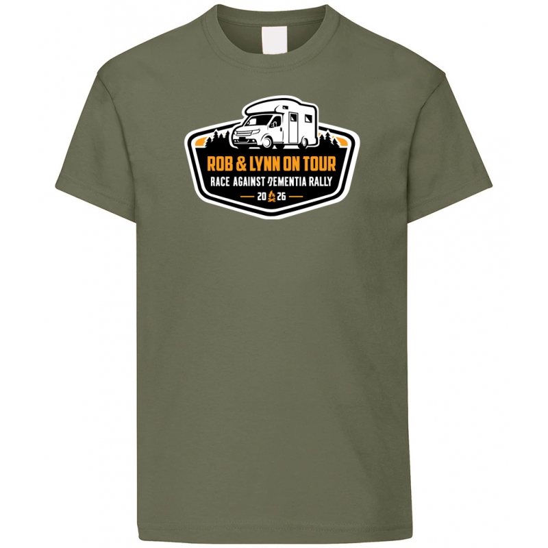 Rob & Lynn on Tour Race Against Dementia Rally 2026 Adults T-Shirt